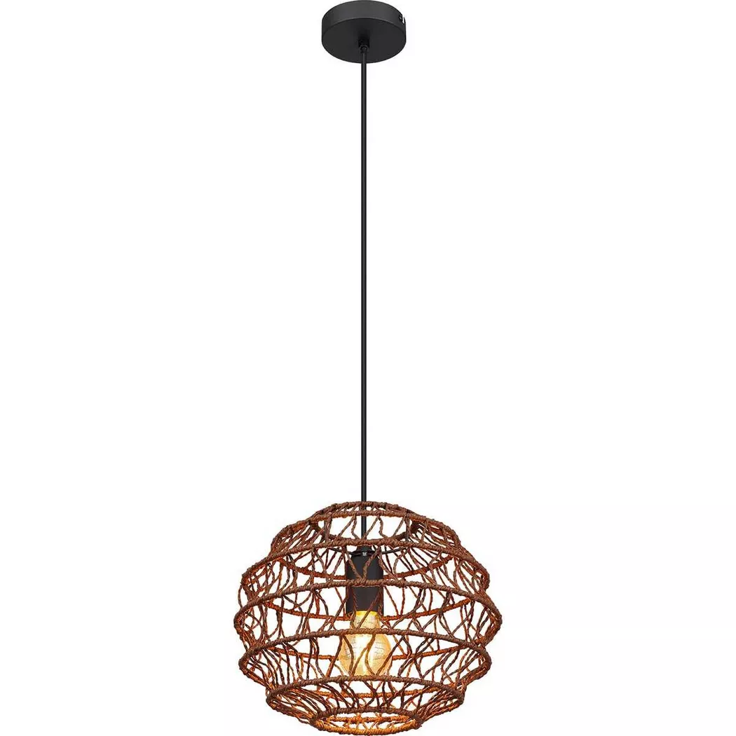 mutoni light – Hängeleuchte Senni Metall dunkelbraun 1xE27 29, One Size
