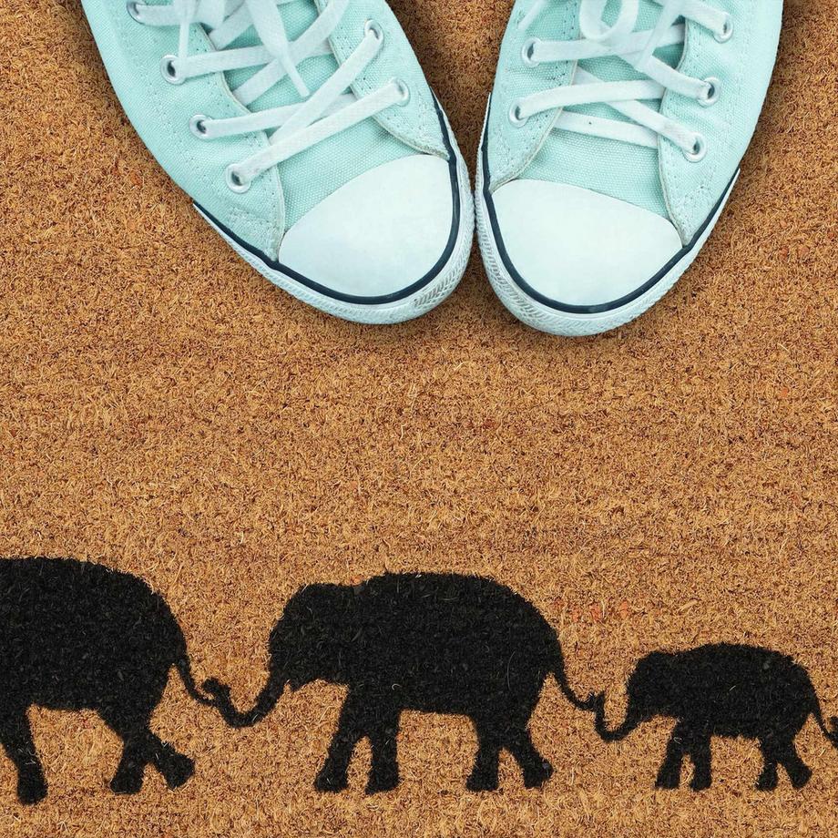 B2X Fußmatte aus Kokosnuss Elefanten  