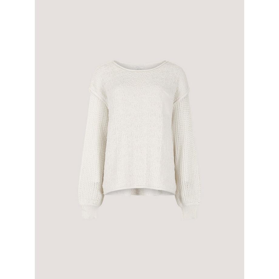 APRICOT Oversized Strickpullover mit Textur und Stepp Tasche  