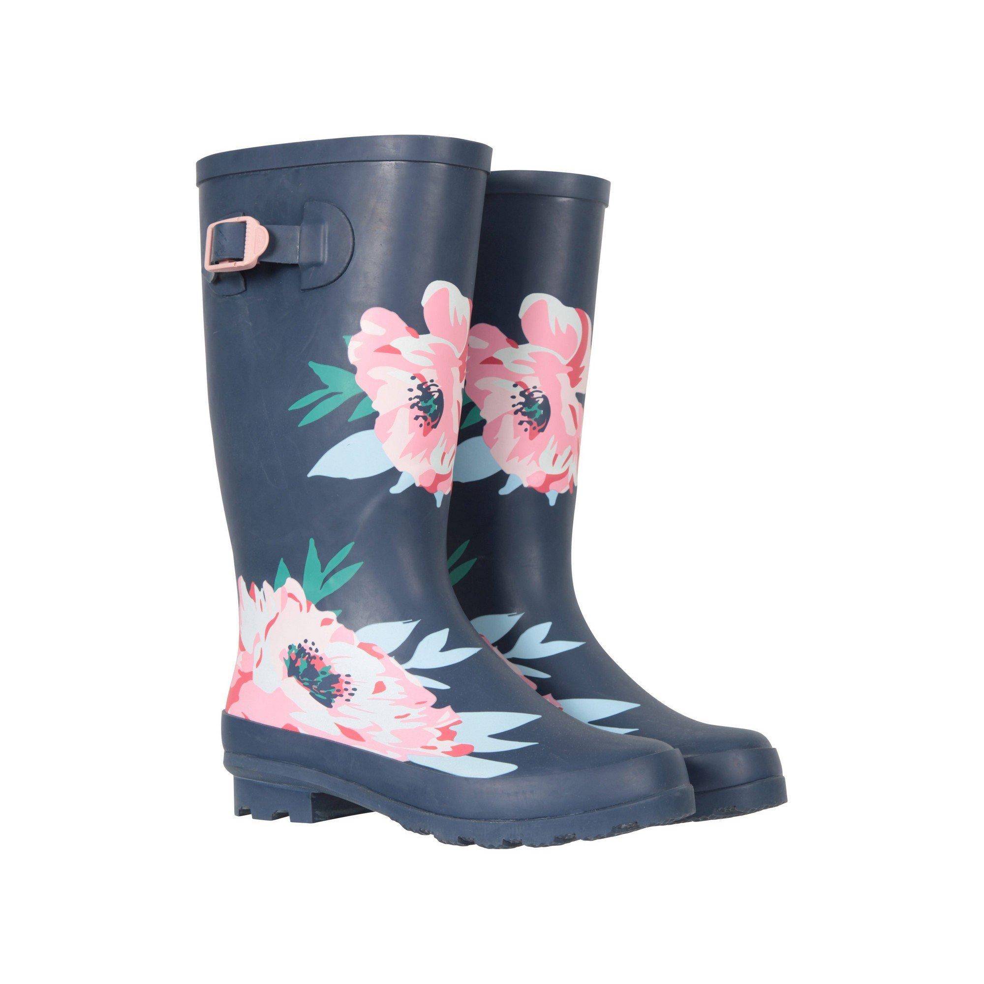 Image of Gummistiefel, Floral Damen Marine 42