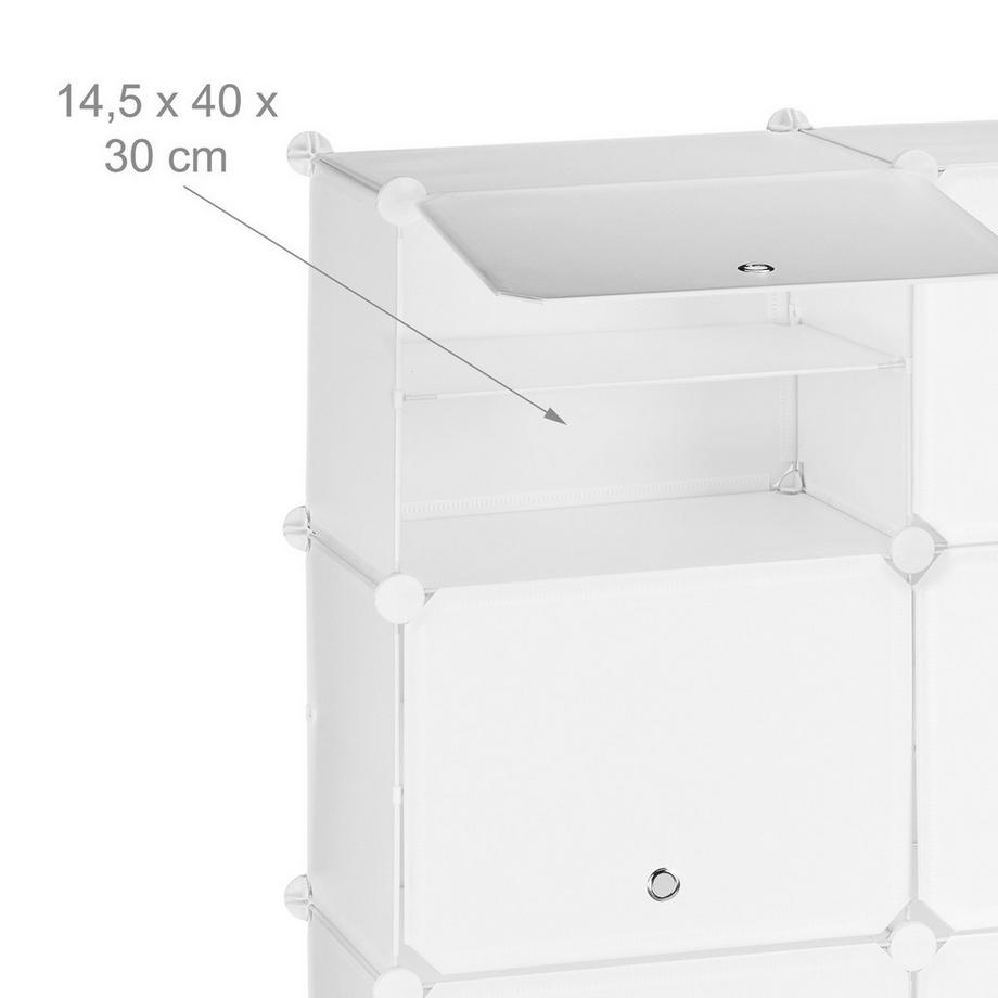 B2X Scarpiera bianca con 24 scomparti  