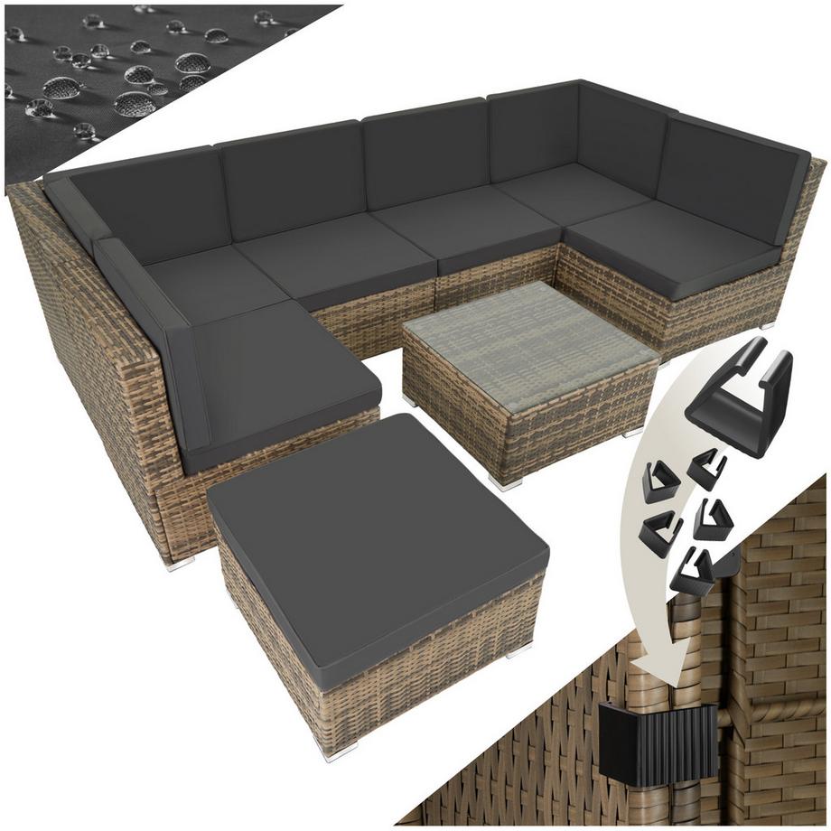 Canapé de jardin lounge en rotin VENISE pour 6 à 7 personnes