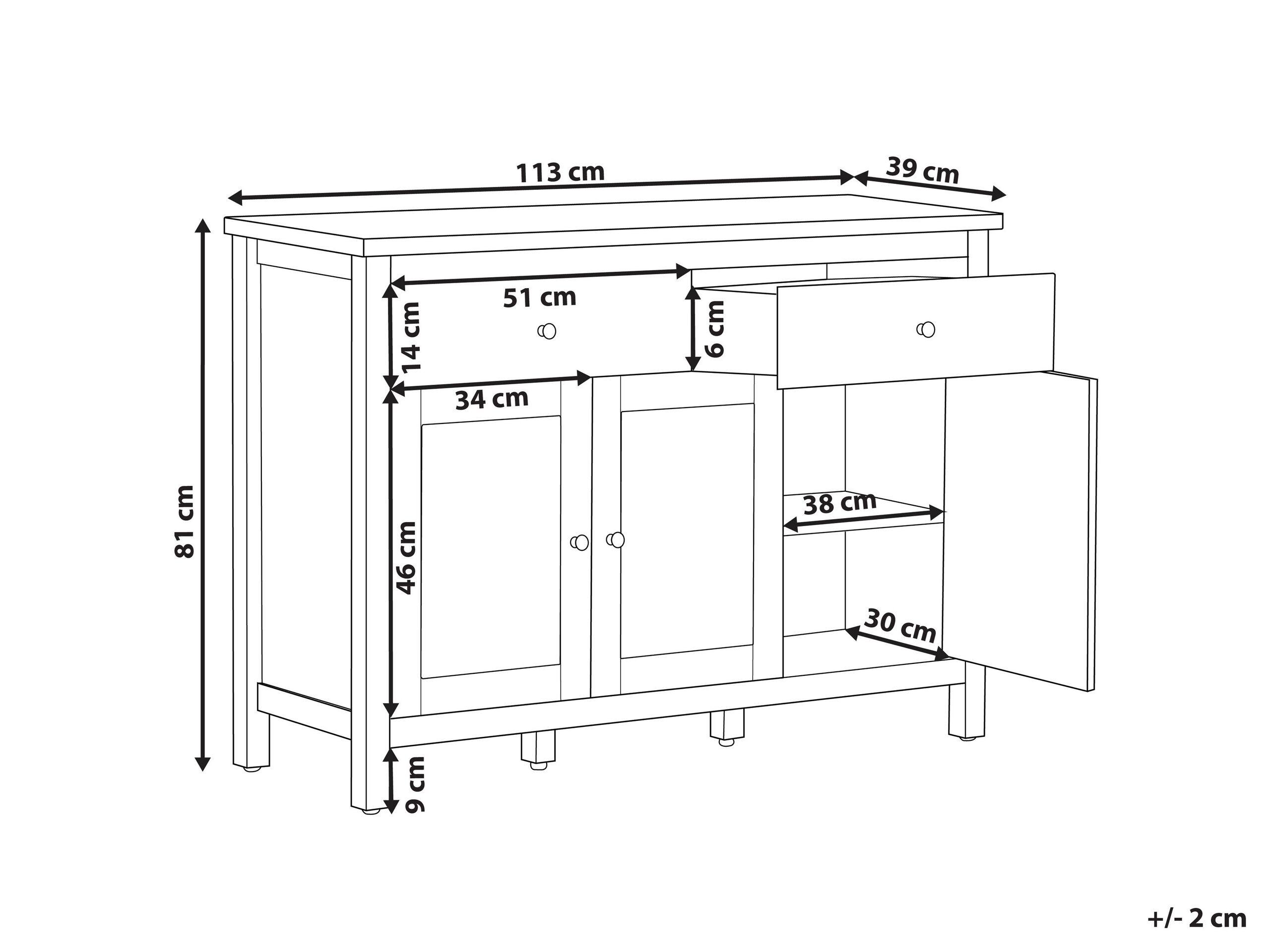 Beliani Commode en MDF Scandinave ATOCA  