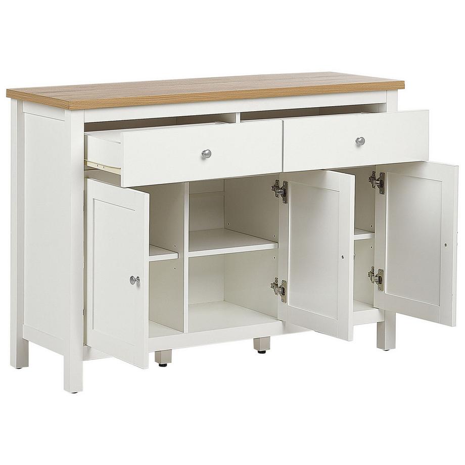 Beliani Commode 3 portes en MDF Scandinave ATOCA  