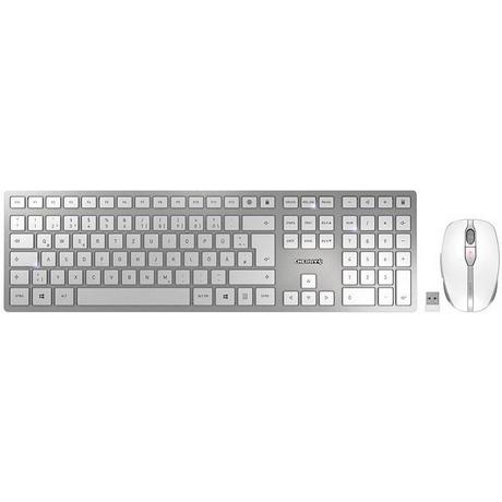 Cherry  Desktop DW 9100 Slim weiss-silber USB, gelasert 