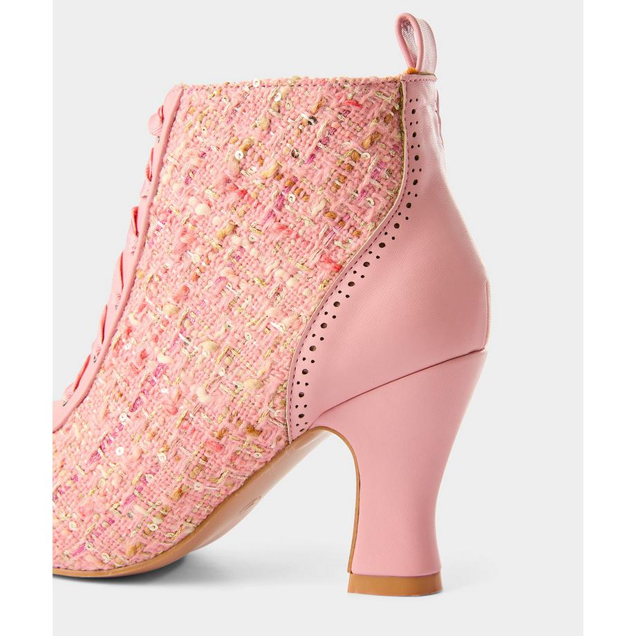 Joe Browns Bottines Tweed Paillettes à Lacets  
