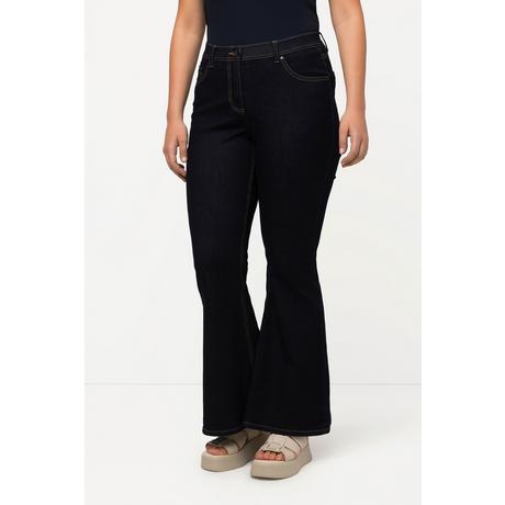 Ulla Popken  Bootcut-Jeans Marie, ausgestelltes Bein, recycelt 