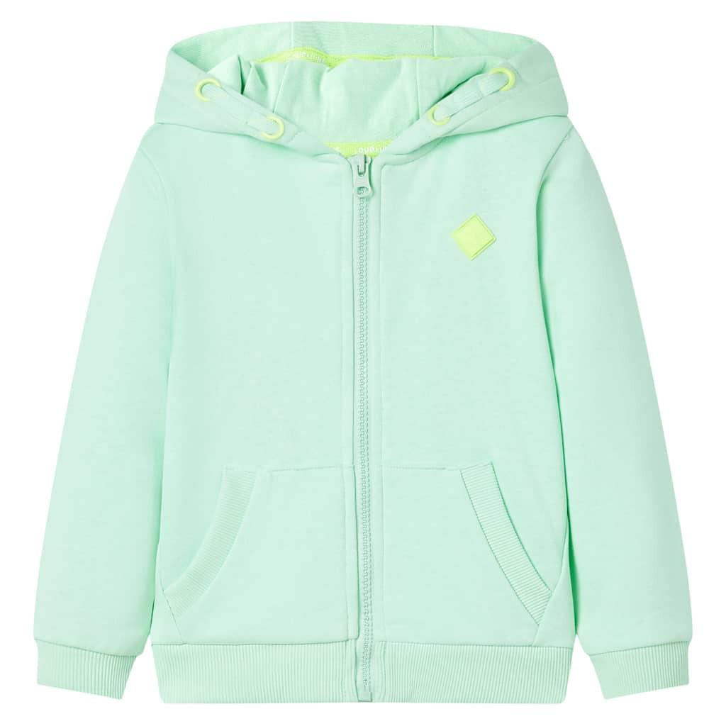 Image of Kinder Kapuzenpullover Baumwolle Unisex Grün ONE SIZE