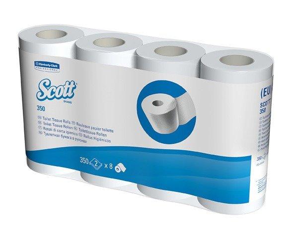 Scott  SCOTT Toilettenpapier weiss 18519 350 Blatt, 2-lagig 8 Stück 