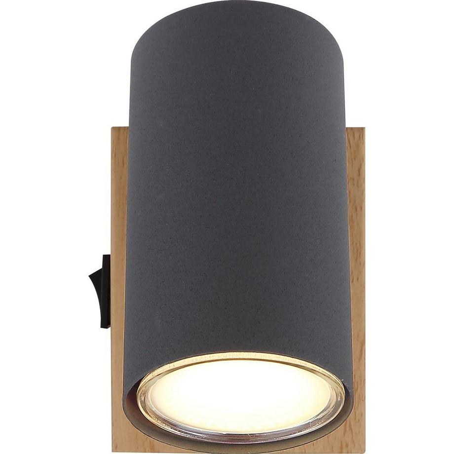 mutoni Faretto Robby metallo grafite scuro 1xGU10  