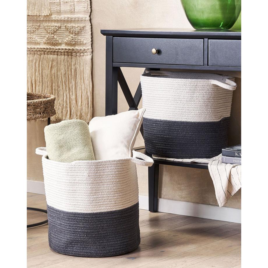 Beliani Korb aus Baumwolle Boho PAZHA  