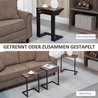 HOMCOM Beistelltisch-Set  