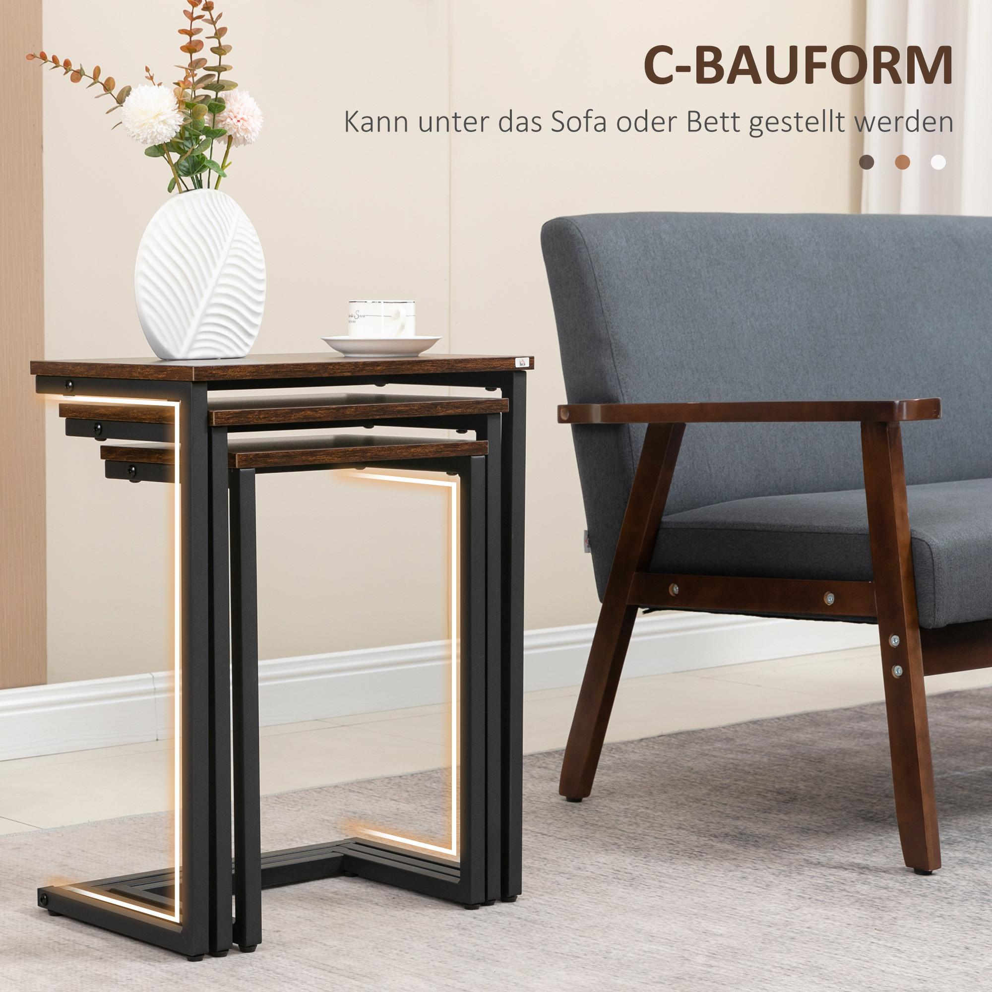 HOMCOM Ensemble de table d'appoint  