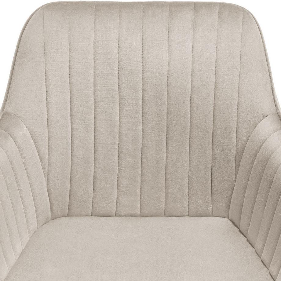 Tectake Chaise de salle à manger MARILYN en velours matelassé et rembourré  