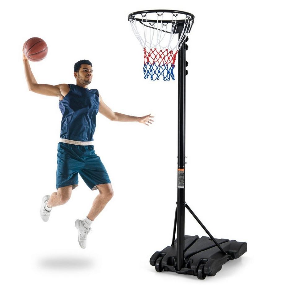 Northio  Basketballkorb Outdoor tragbarer Basketballständer 260-305cm höhenverstelbar Schwarz 