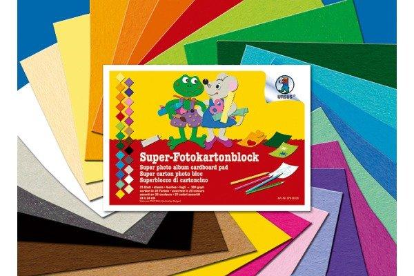 Image of URSUS Fotokarton 24x34cm 3760000 25 Farben ass. 25 Blatt URSUS Fotokarton 24x34cm 3760000 25 Farben ass. 25 Blatt