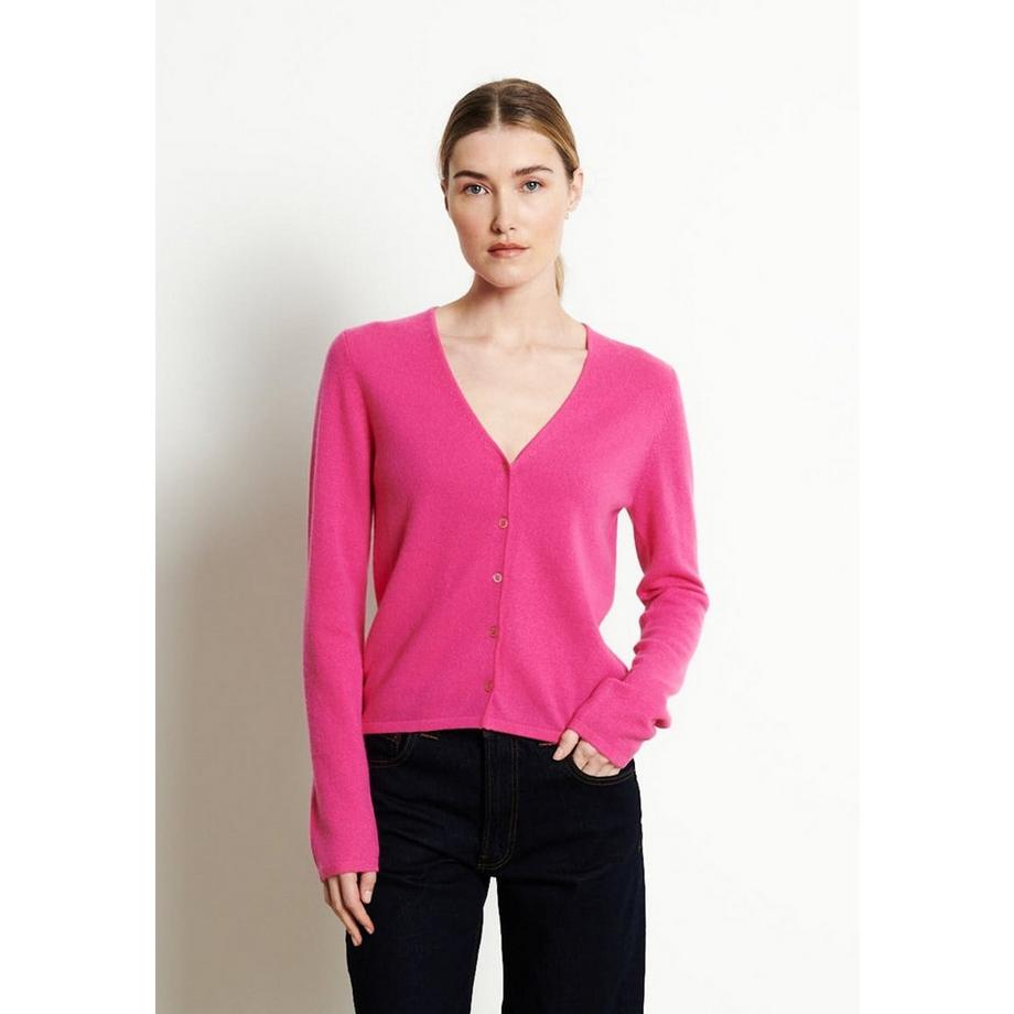 LILLY 7 Cardigan col V cintré - 100% cachemire