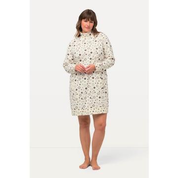 Loungwear-Kleid, kuschelweich, Sterne, Stehkragen, Langarm