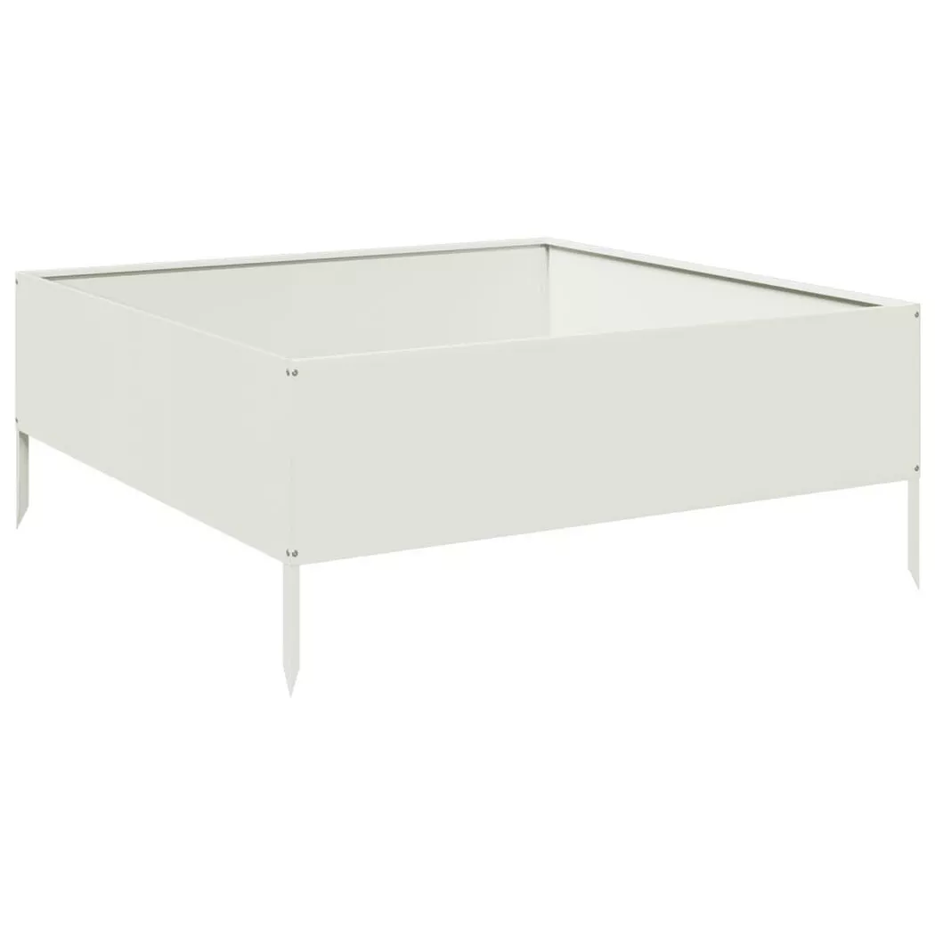 VidaXL - Lit surélevé de jardin acier, One Size, Blanc