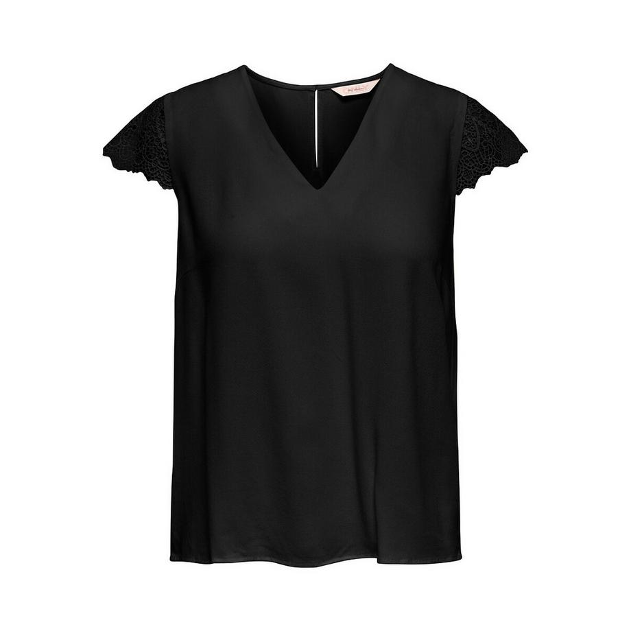 ONLY Kurzarm Bluse V-Ausschnitt  