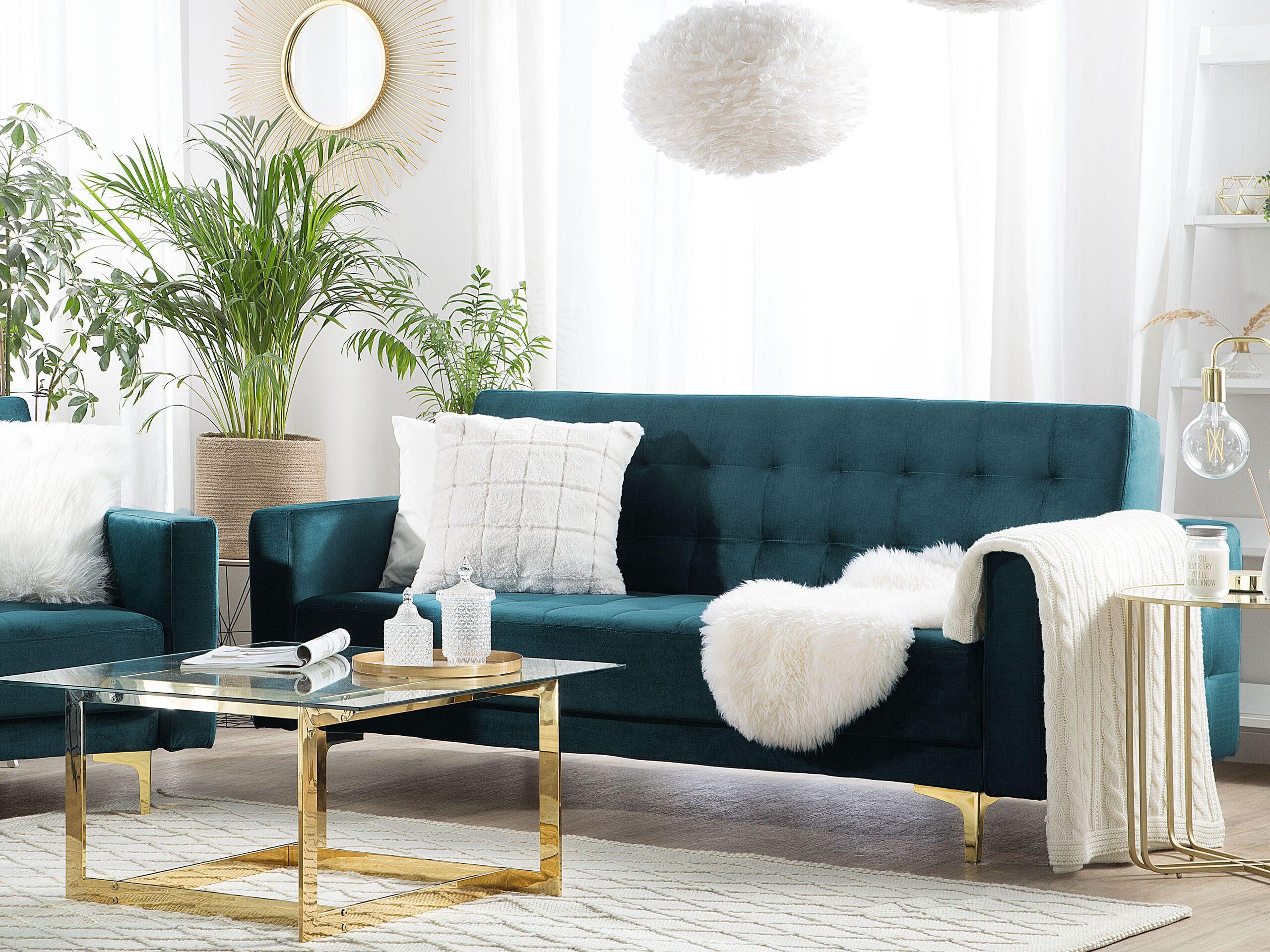 Beliani 3 Sitzer Sofa aus Samtstoff Modern ABERDEEN  