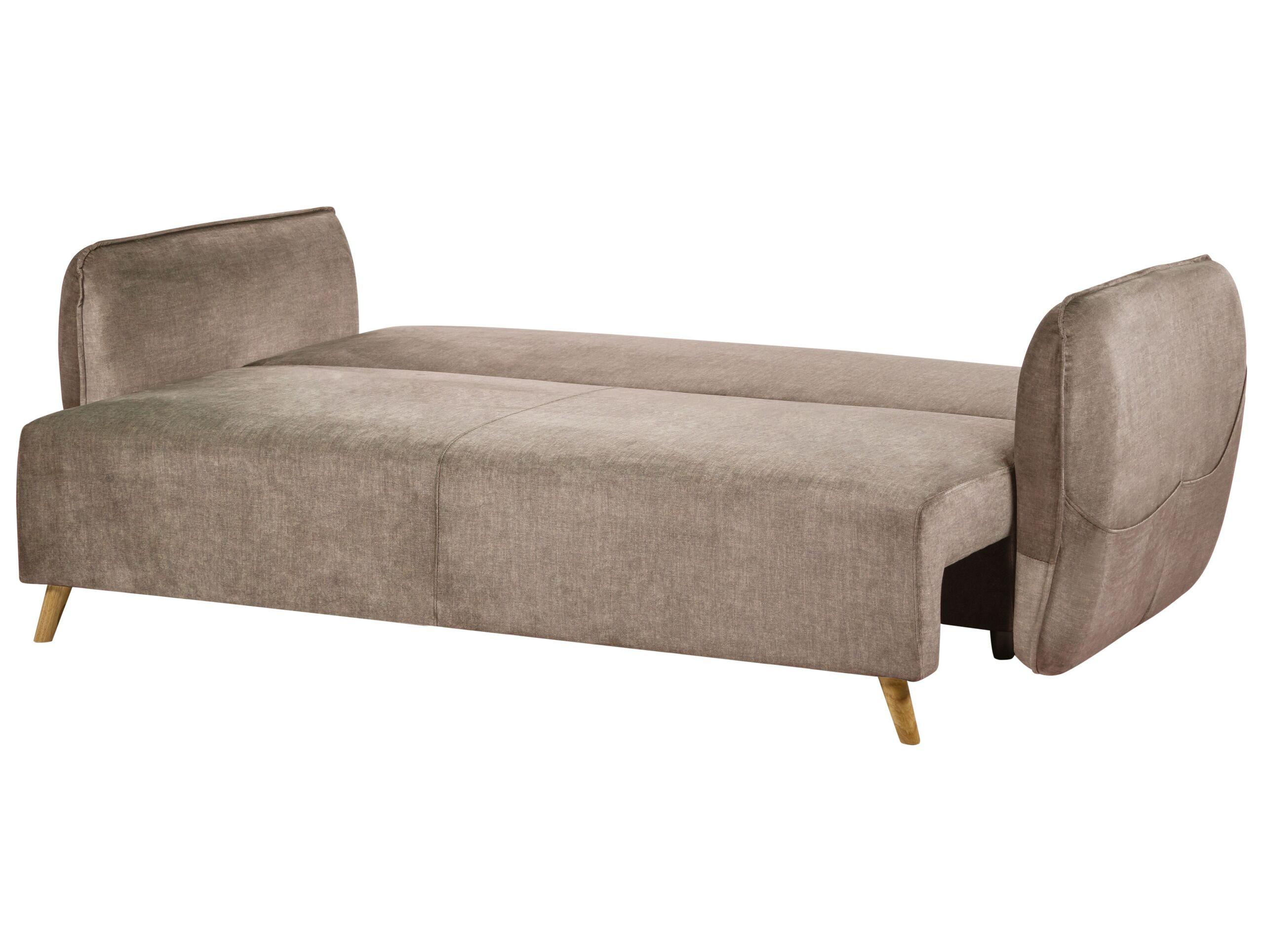 Beliani Schlafsofa aus Samtstoff Modern VALLANES  