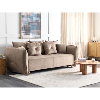 Beliani Schlafsofa aus Samtstoff Modern VALLANES  