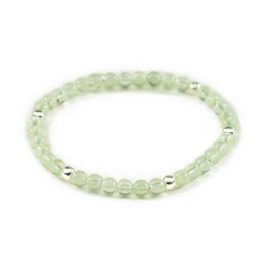 Balibay  Selina  Stretch Armband mit Prehnit Steinen und Silber 