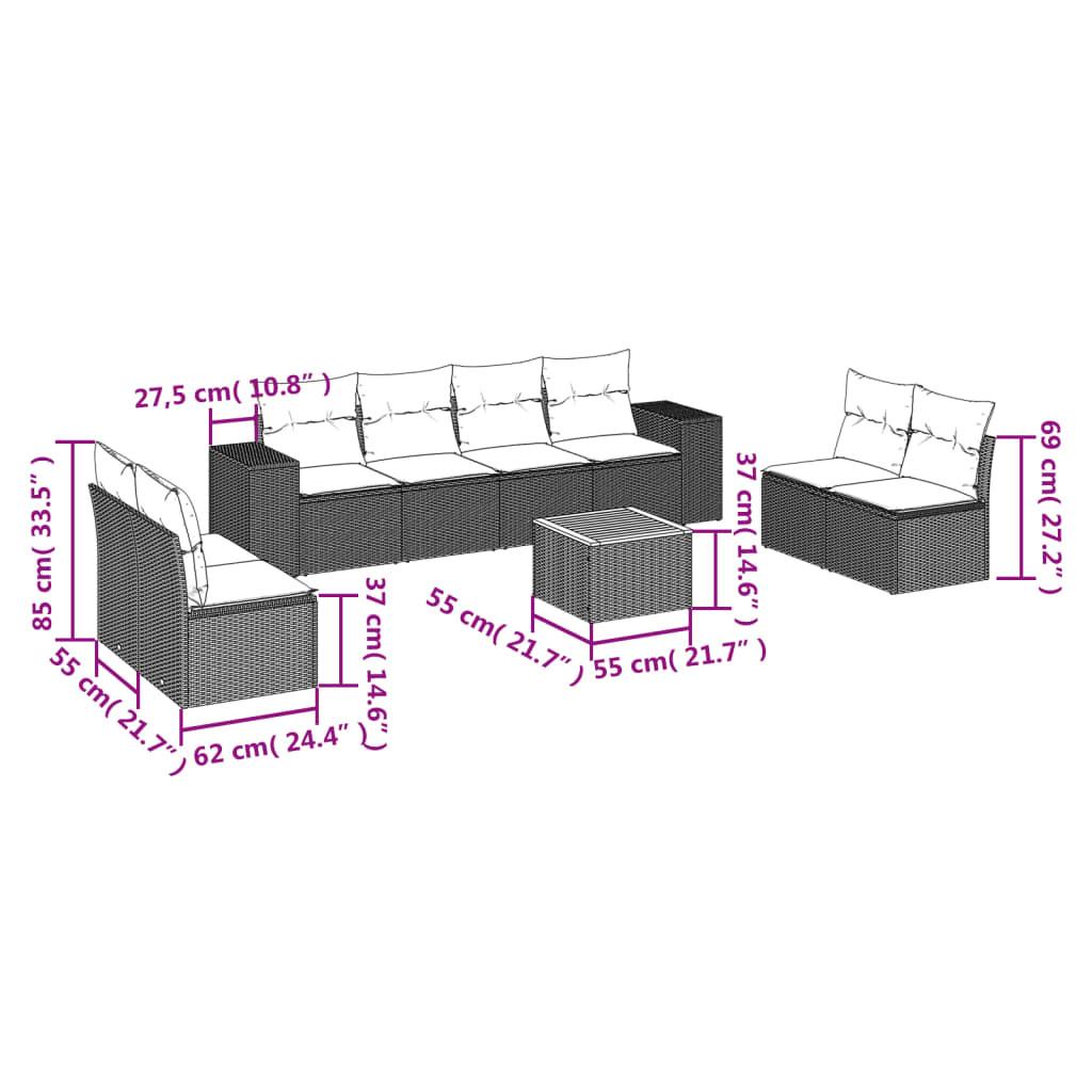 VidaXL Garten sofagarnitur poly-rattan  