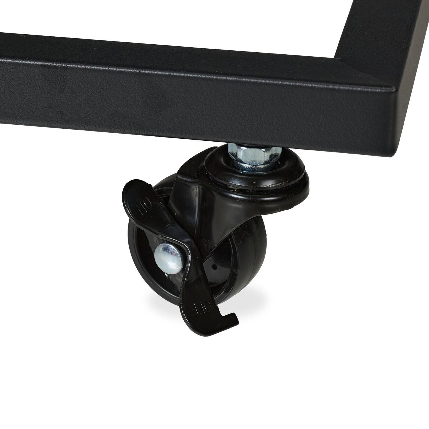 Northix Tavolino laterale a forma di C, ruote  