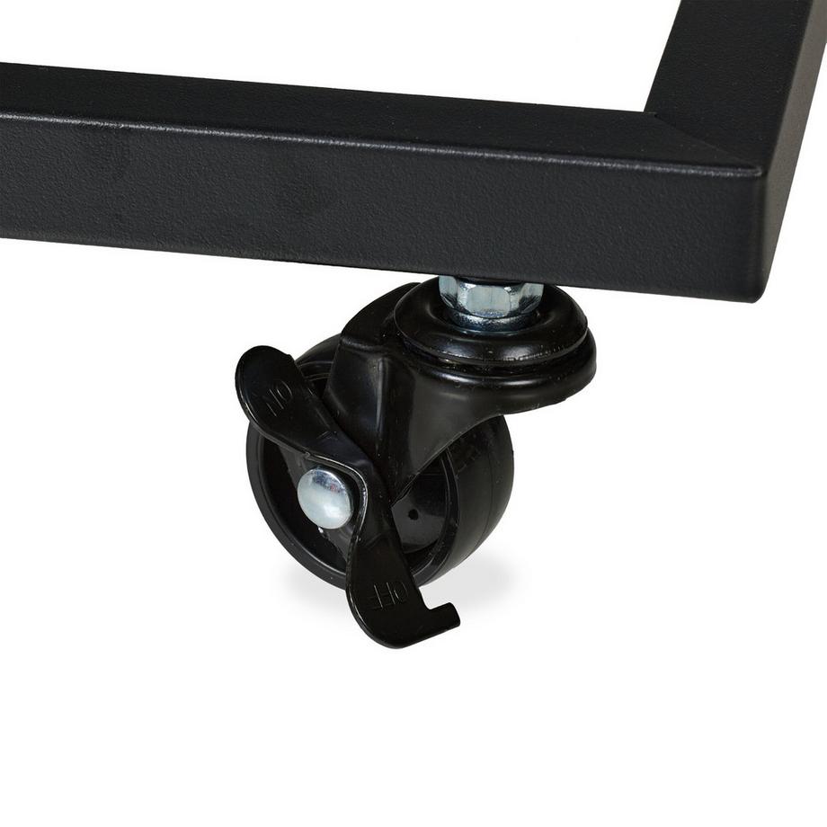 Northix Tavolino laterale a forma di C, ruote  