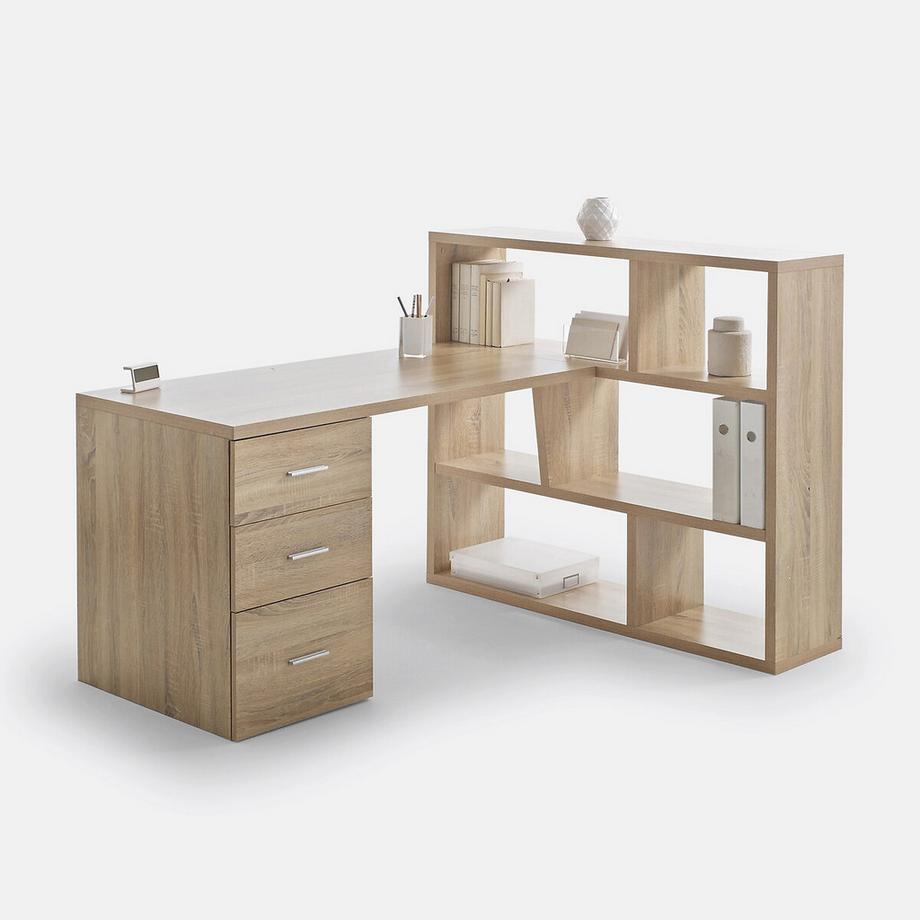 Schreibtisch mit Bücherregal Fenon
