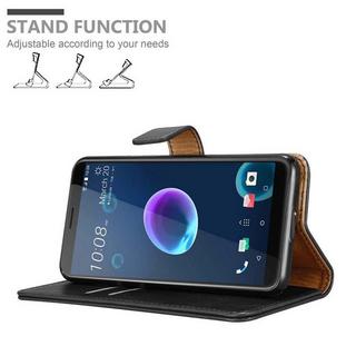 Cadorabo  Housse compatible avec HTC Desire 12 - Coque de protection avec fermeture magnétique, fonction de support et compartiment pour carte 