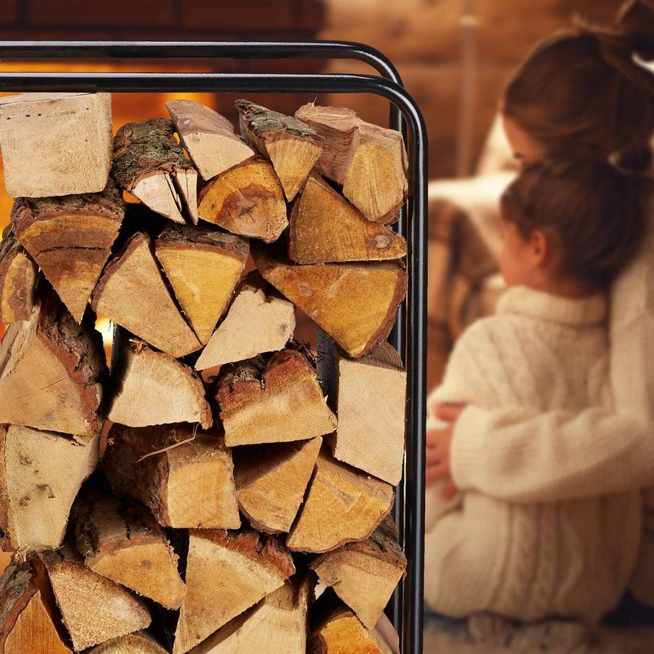 B2X Chariot à bois de chauffage XL en métal  