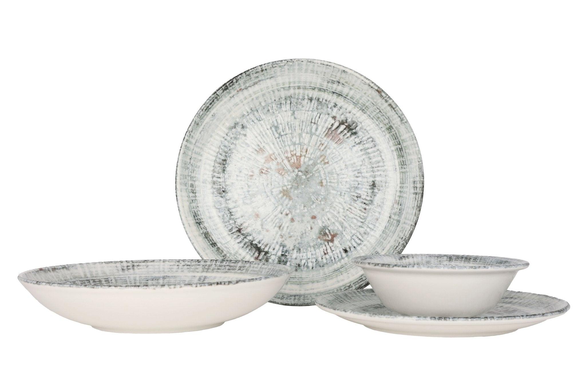 Image of Geschirrset - Odette (large) - 24 Teilig - 6 Personen - Porzellan Unisex Weiss Bedruckt ONE SIZE