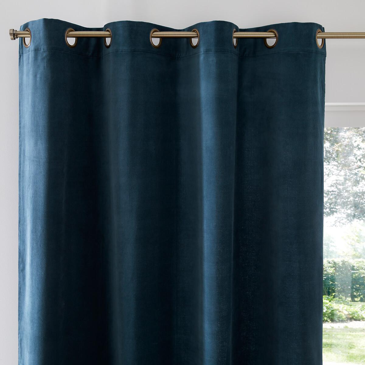 Image of Vorhang Velvet Mit Ösen Unisex Blau 135x260 cm