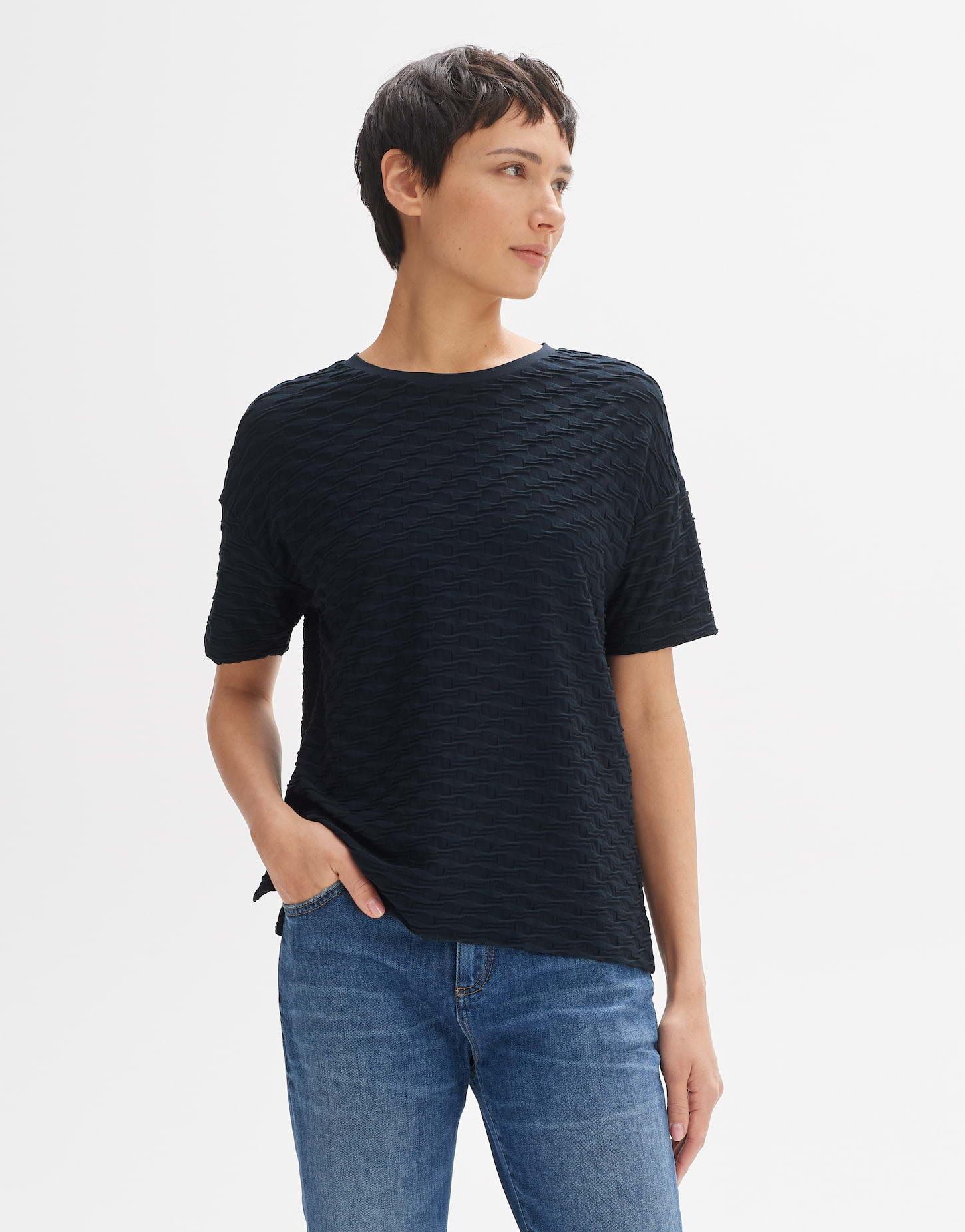 Image of T-shirt Sellona Blooming Gerader Schnitt Damen Aquamarine 36