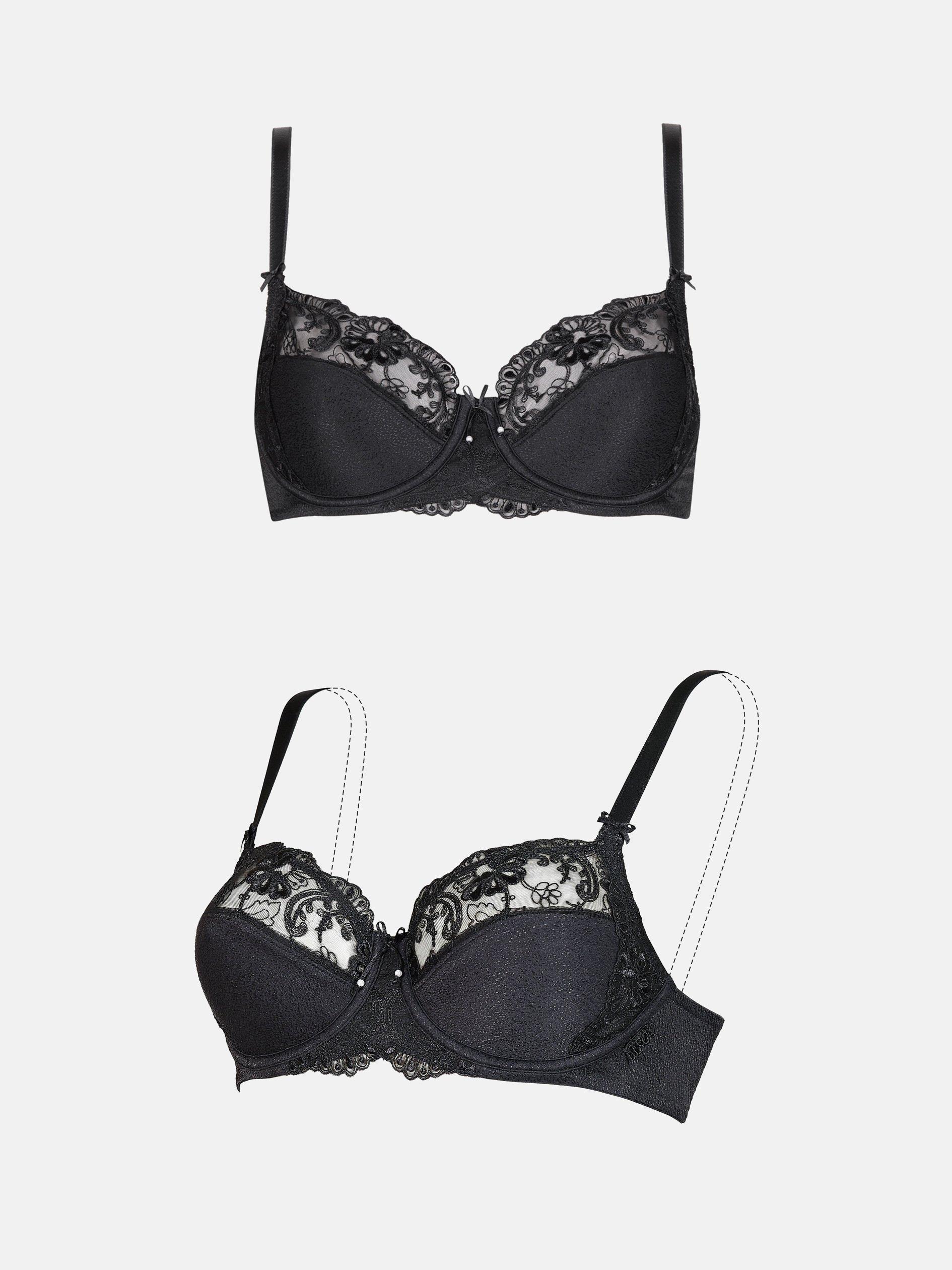 Lisca  Reggiseno con ferretto Caroline nero B to E 