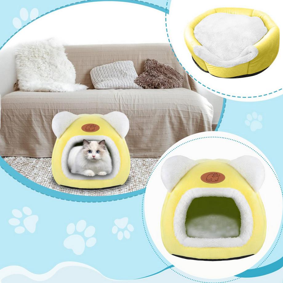 Alopini  Bett Warme Katzenhöhle Beruhigendes Bett für Katzen und kleine Hunde Schlafen 