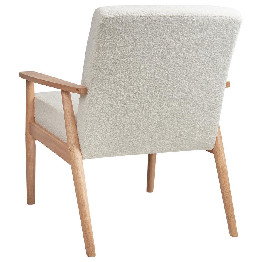 Beliani Fauteuil en Bouclé Rustique ESRUM  