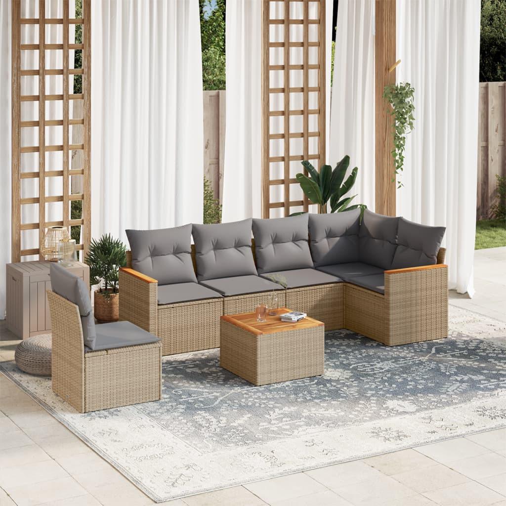 VidaXL set divano da giardino Polirattan  