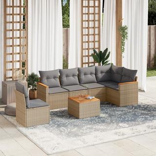 VidaXL set divano da giardino Polirattan  