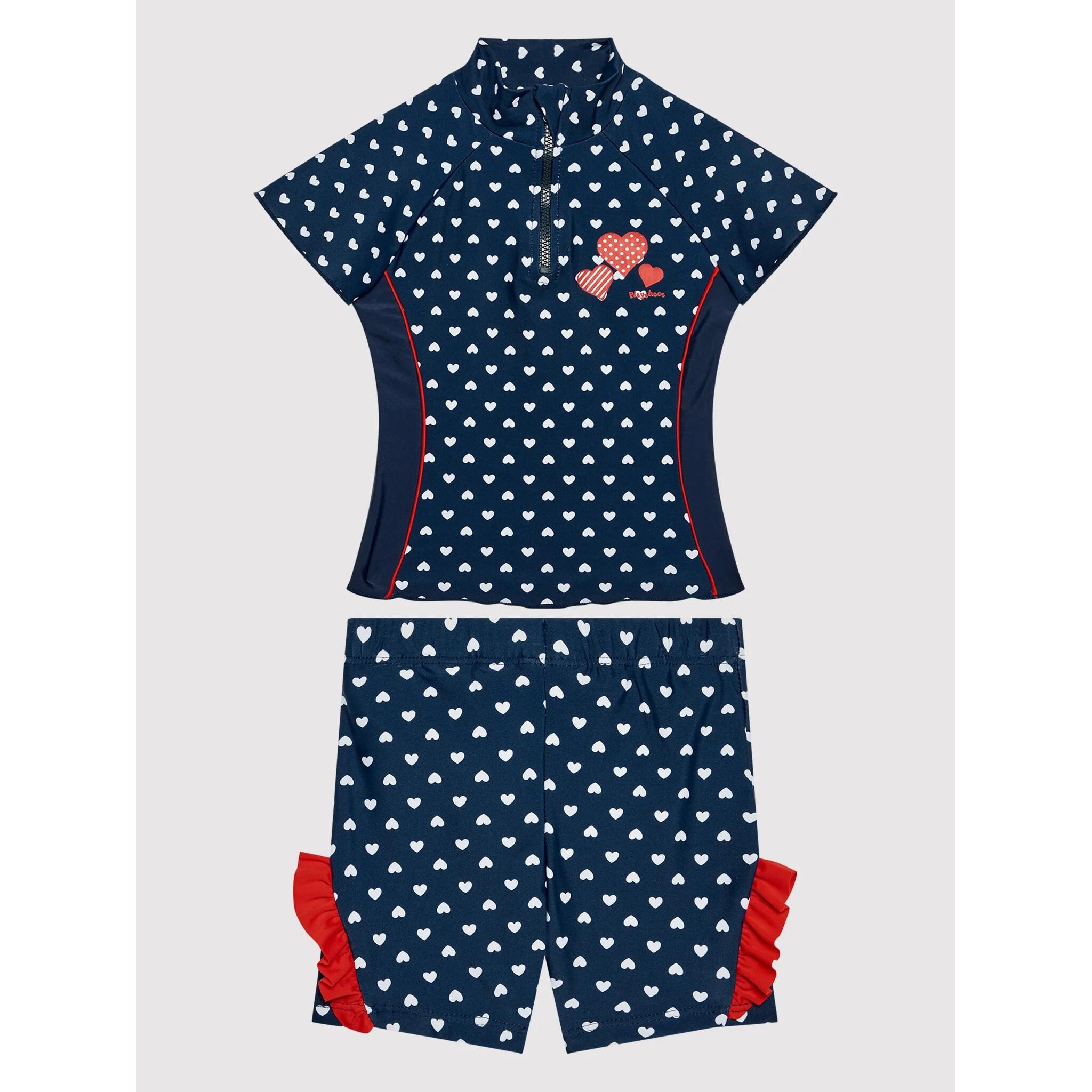 Image of Badeanzug, Zweiteilig, Mit Uv-schutz, Mädchen Hearts Unisex 5-6A