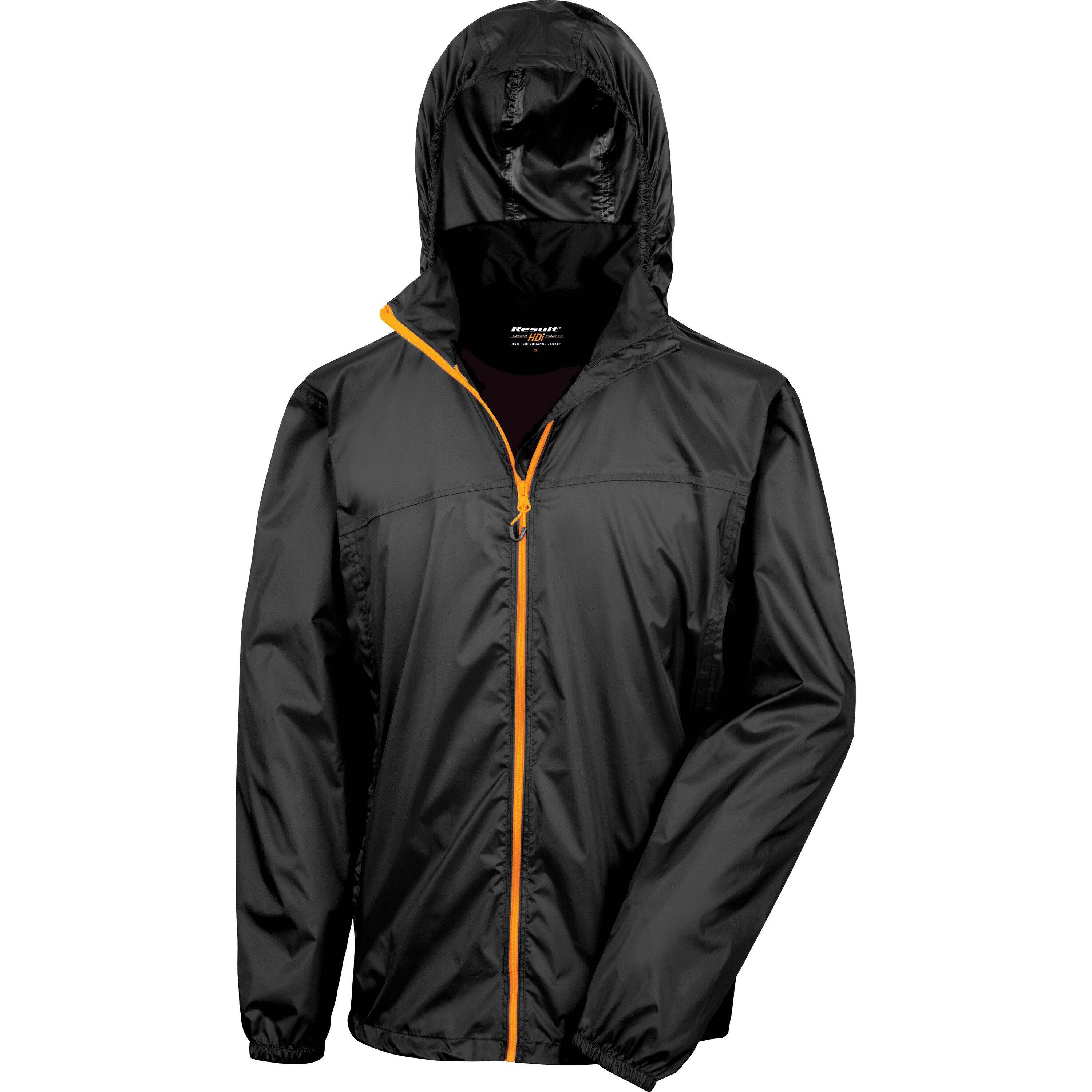 Image of Windbreaker Légé Pliable Unisex Schwarz / Orange L
