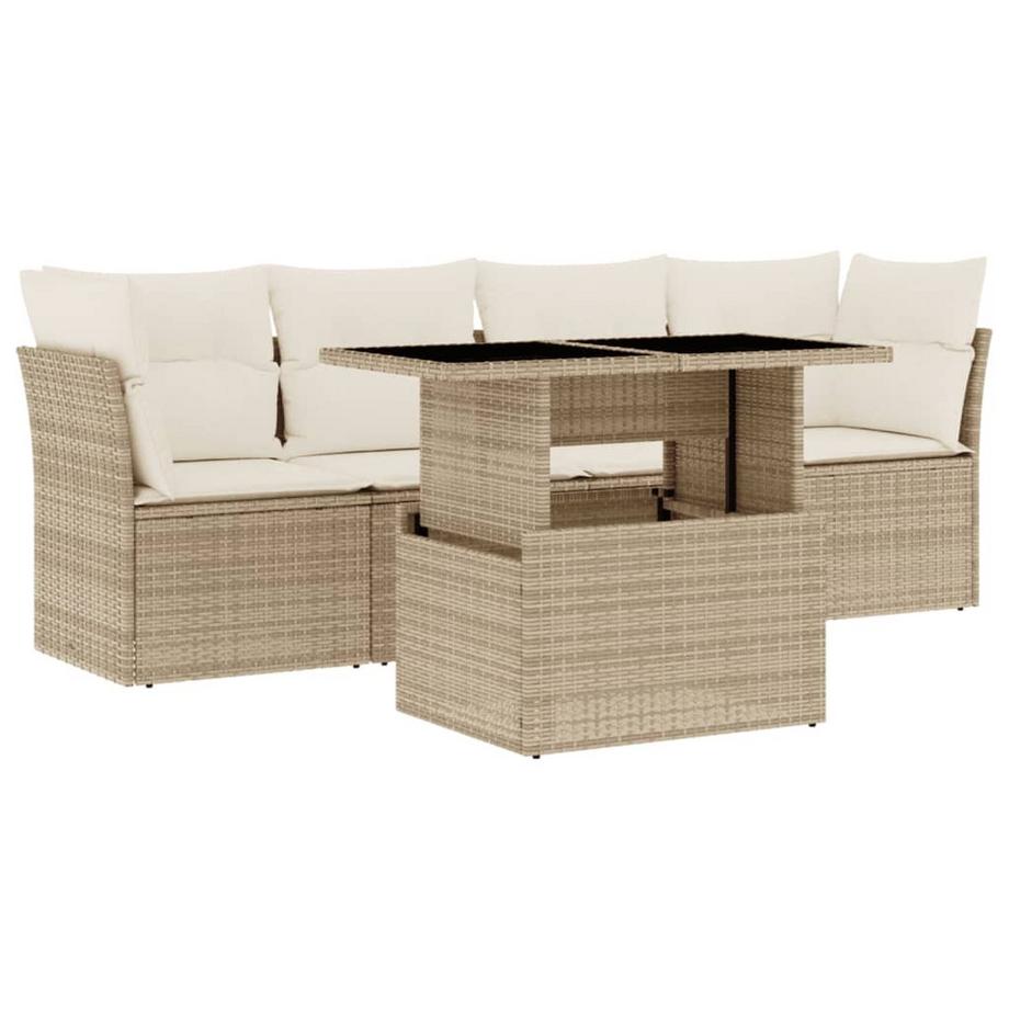 set divano da giardino Polirattan