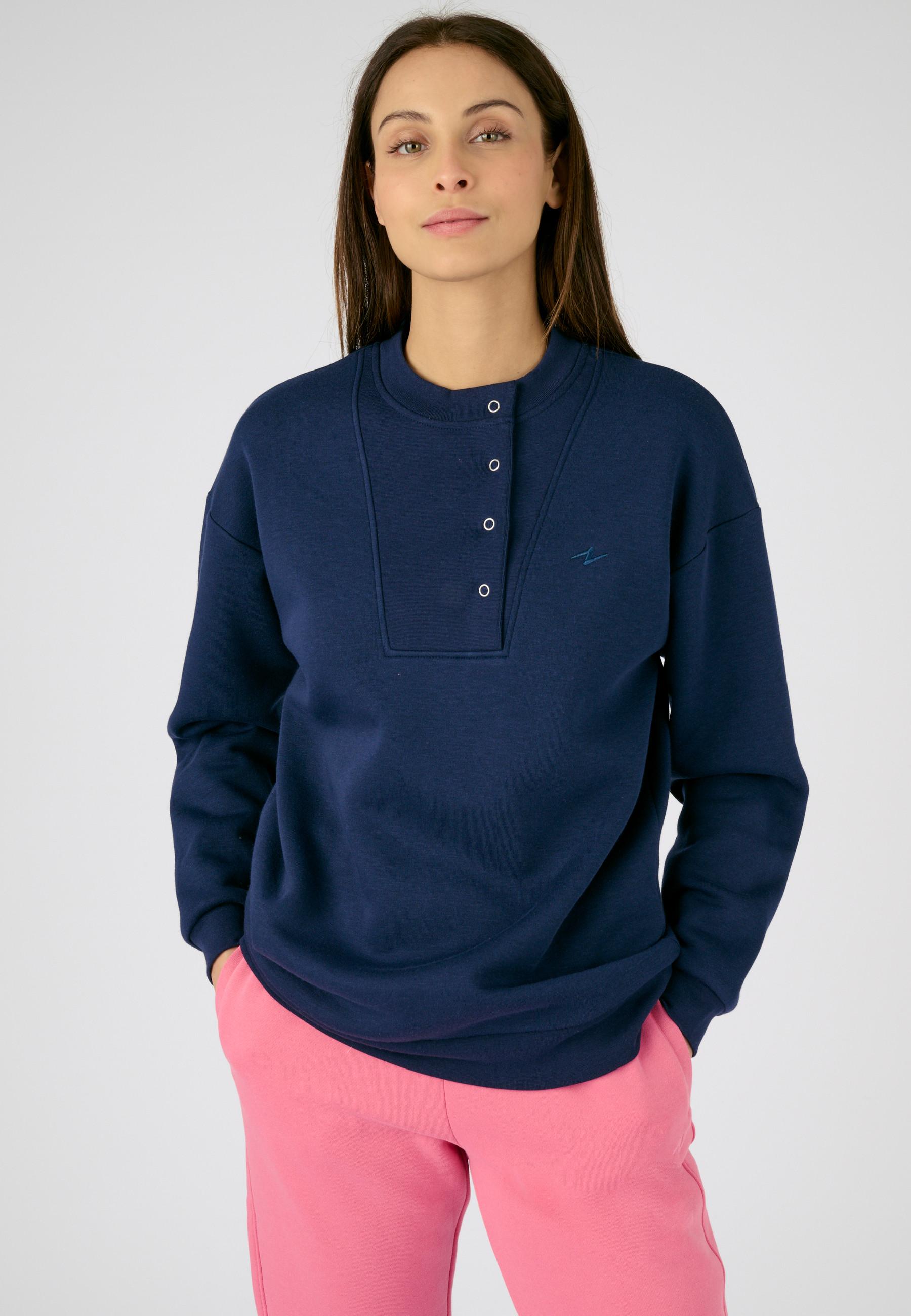 Image of Sweatshirt Mit Gerippten Abschlüssen Thermolactyl Damen Blau 46/48