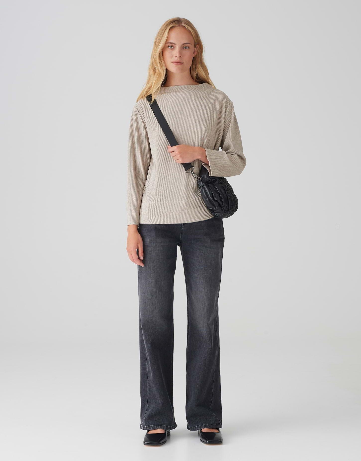 OPUS  Rippshirt Satalla Boxy Silhouette 