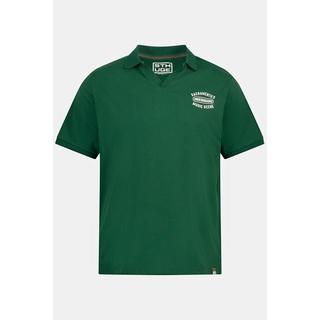 Sthuge  Maglia polo STHUGE di jersey con scollo a V e mezze maniche verde medio 