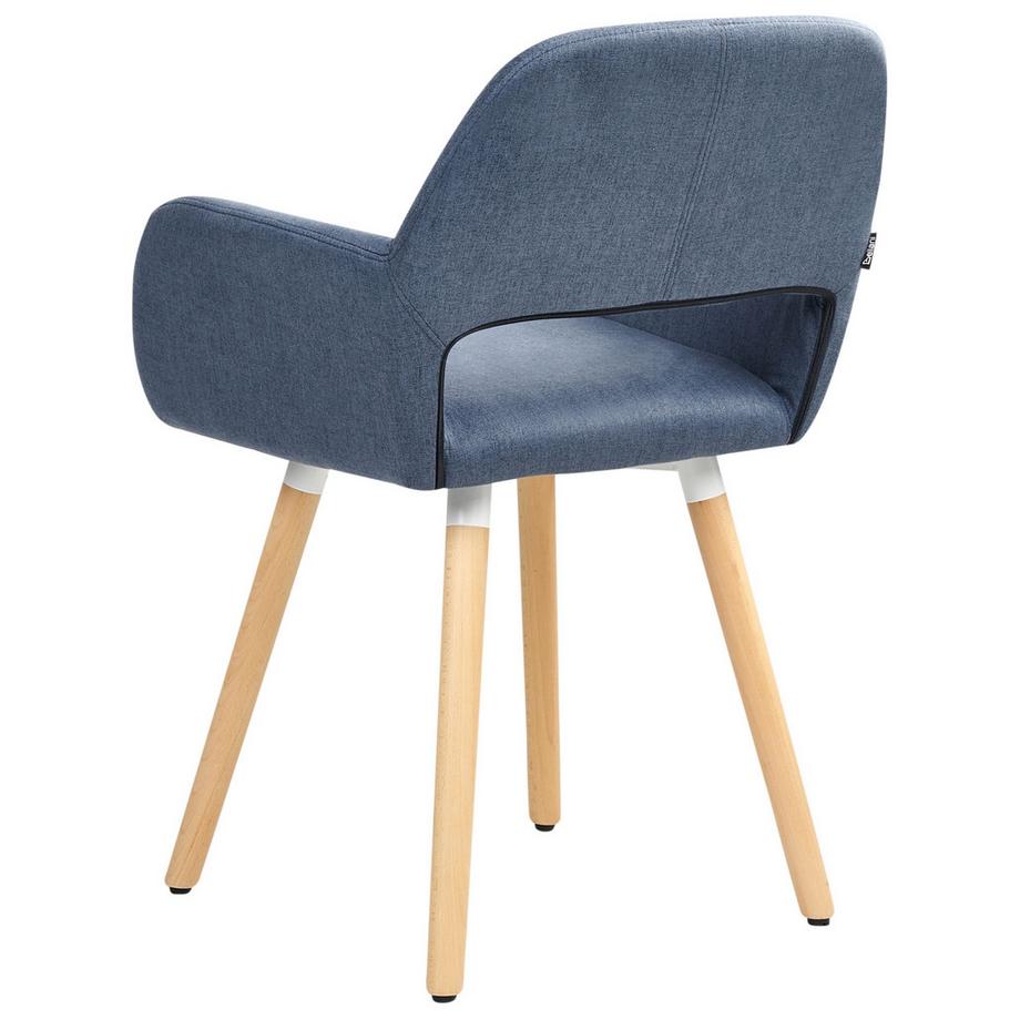 Beliani Set di 2 sedie da pranzo en Tessuto Retrò CHICAGO  