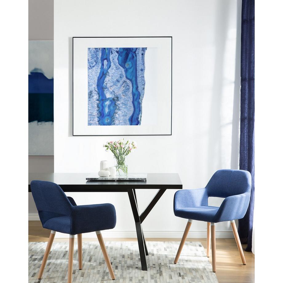 Beliani Set di 2 sedie da pranzo en Tessuto Retrò CHICAGO  